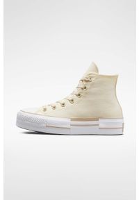 Converse trampki Chuck Taylor All Star Lift HI damskie kolor beżowy A05009C. Kolor: beżowy. Materiał: guma. Obcas: na platformie #2