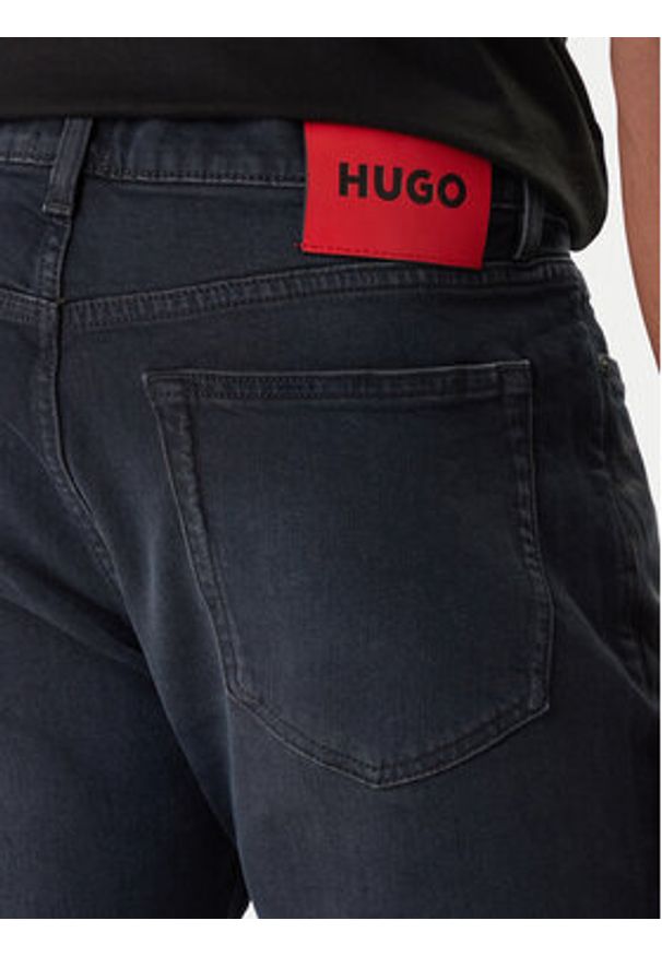 Hugo - HUGO Jeansy 50555175 Granatowy Extra Slim Fit. Kolor: niebieski