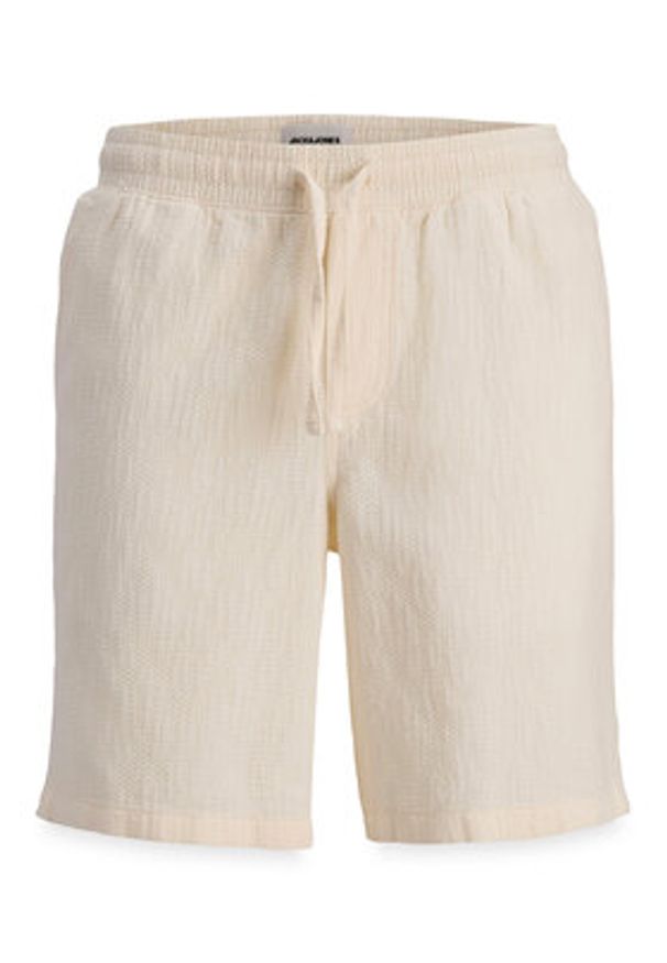 Jack & Jones Szorty materiałowe St.Jaiden 12293471 Kremowy Relaxed Fit. Kolor: kremowy. Materiał: bawełna