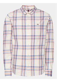 Tommy Jeans Koszula Poplin DM0DM18968 Kolorowy Regular Fit. Materiał: bawełna. Wzór: kolorowy