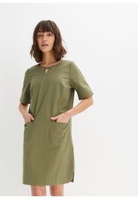 bonprix - Sukienka ołówkowa. Kolor: zielony. Typ sukienki: ołówkowe