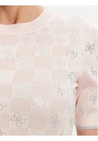 Guess Sweter W5GR20 Z3D60 Różowy Regular Fit. Kolor: różowy. Materiał: wiskoza #3