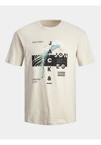 Jack & Jones - Jack&Jones T-Shirt Jjclarc 12247768 Beżowy Relaxed Fit. Kolor: beżowy. Materiał: bawełna #6