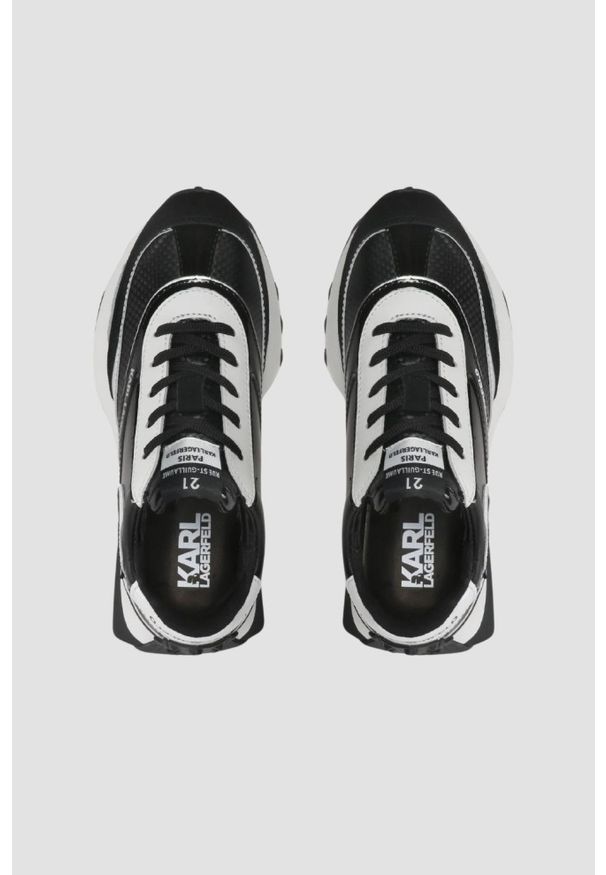 Karl Lagerfeld - KARL LAGERFELD Czarne sneakersy Zone Ikon Lo Runner, Rozmiar 40. Kolor: czarny