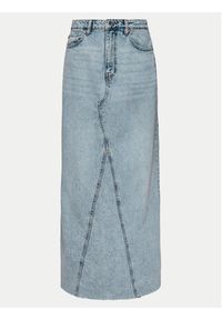 Gina Tricot Spódnica jeansowa 21426 Niebieski Regular Fit. Kolor: niebieski. Materiał: bawełna