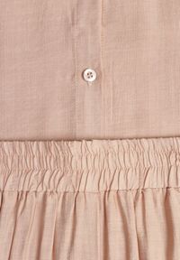 Renee - Beżowy Wiskozowy Komplet o Luźnym Kroju z Koszulą i Spodniami Sesorilia. Kolor: beżowy. Materiał: wiskoza #4