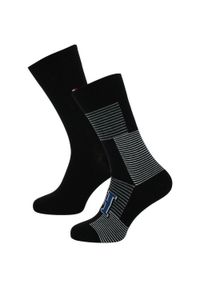 ZEAGLE - Skarpetki Tommy Hilfiger Patch dla mężczyzn 39-42 z mieszanki bawełny. Kolor: fioletowy. Materiał: poliamid, bawełna