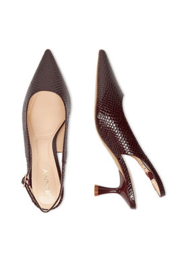 Jenny - JENNY Czółenka CEO-CD24013-6 Bordowy. Kolor: czerwony. Materiał: materiał, syntetyk