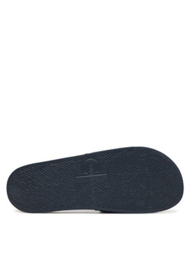 Calvin Klein Jeans Klapki Slide Monogram Cv YM0YM01271 Granatowy. Kolor: niebieski. Materiał: materiał