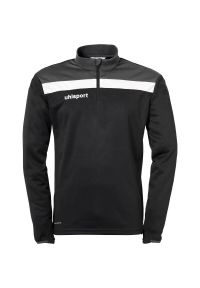 UHLSPORT - Bluza piłkarska dla dzieci Uhlsport Offense 23 1/4 zip. Kolor: wielokolorowy, czarny, szary. Sport: piłka nożna