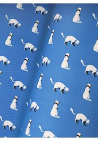 Pako Lorente - PAKO LORENTE – Niebieska poszetka w kotki. Kolor: niebieski. Materiał: poliester #2