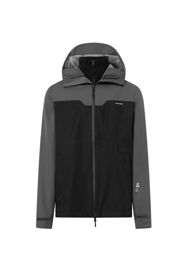 Kurtka wodoodporna Viking Ravelo. Kolor: czarny. Sport: turystyka piesza