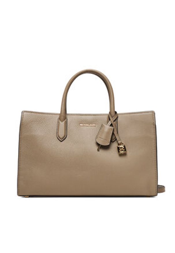 MICHAEL Michael Kors Torebka Scarlett 30F4GETS2L Beżowy. Kolor: beżowy. Materiał: skórzane