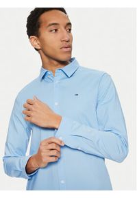 Tommy Jeans Koszula Original DM0DM04405 Niebieski Slim Fit. Kolor: niebieski. Materiał: bawełna #5