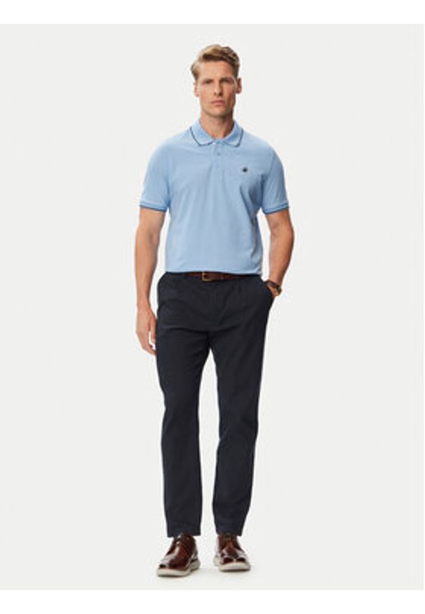 Beverly Hills Polo Club Polo P-SS26M-P42561BBU Niebieski jasny Regular Fit. Typ kołnierza: polo. Kolor: niebieski. Materiał: bawełna