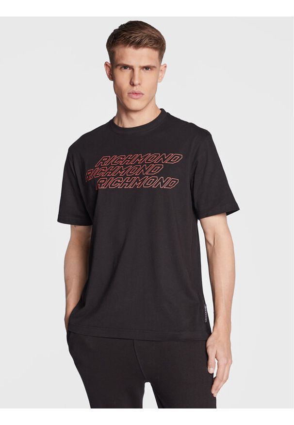 John Richmond T-Shirt UMP23018TS Czarny Regular Fit. Kolor: czarny. Materiał: bawełna