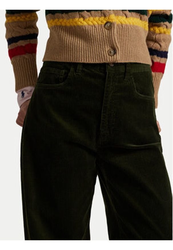 Polo Ralph Lauren Spodnie materiałowe 211A87463001 Zielony Wide Leg. Kolor: zielony. Materiał: bawełna