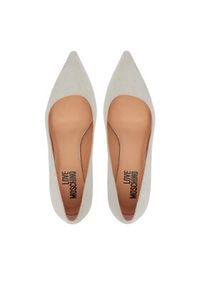 Love Moschino - LOVE MOSCHINO Czółenka JA10326G1OJA0110 Szary. Kolor: szary. Materiał: zamsz, skóra #5