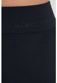 Peak Performance spodnie damskie kolor czarny. Stan: podwyższony. Kolor: czarny. Materiał: dzianina. Wzór: gładki #3