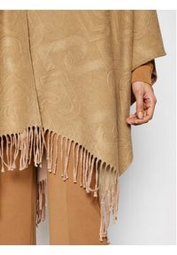Liu Jo Ponczo Poncho Double Embo 3F1050 T0300 Beżowy Relaxed Fit. Kolor: beżowy. Materiał: materiał #4