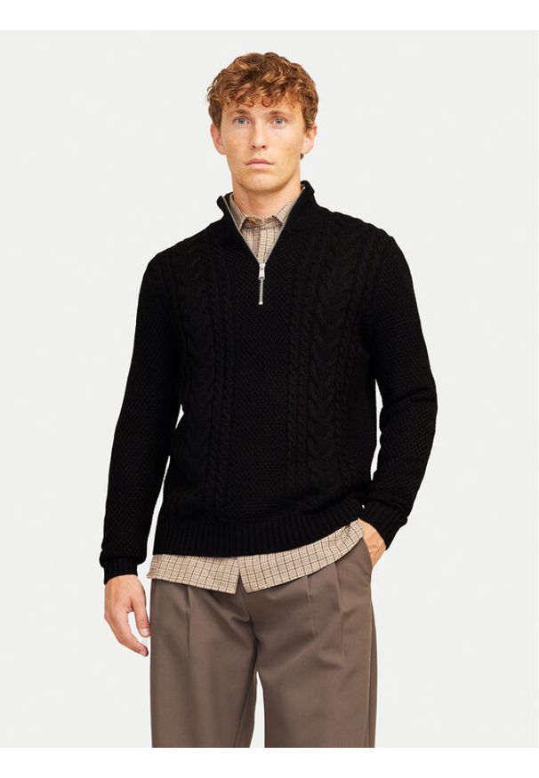 Jack & Jones - Jack&Jones Sweter Craig 12260826 Czarny Regular Fit. Kolor: czarny. Materiał: syntetyk