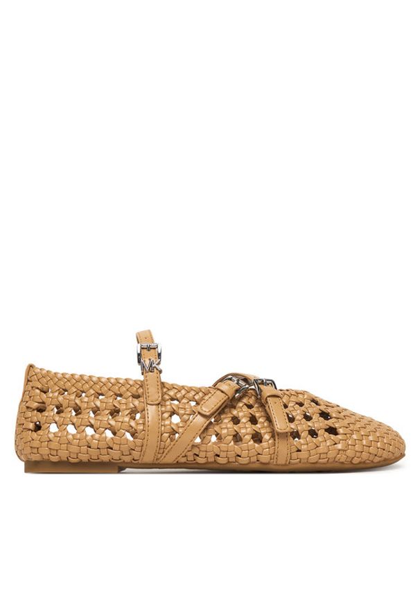 MICHAEL Michael Kors Baleriny Indy Flex 40S6IDFP1L Beżowy. Kolor: beżowy. Materiał: skóra
