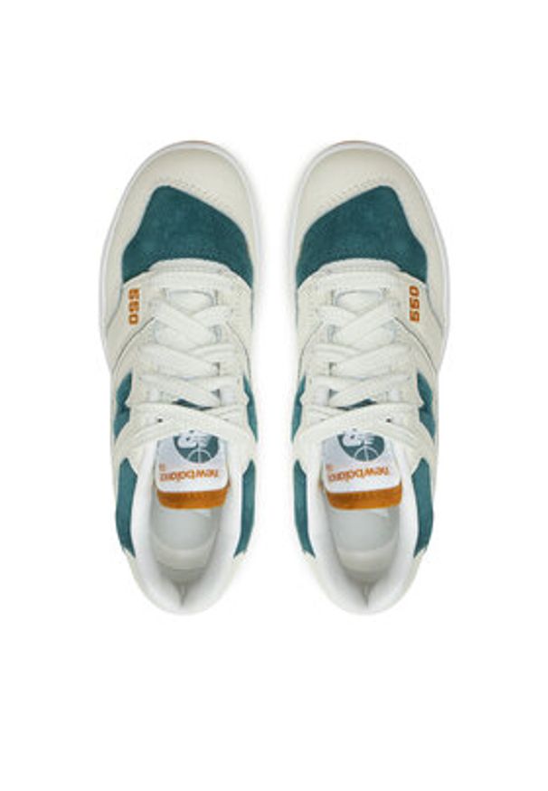 New Balance Sneakersy BB550VRA Biały. Kolor: biały. Materiał: skóra