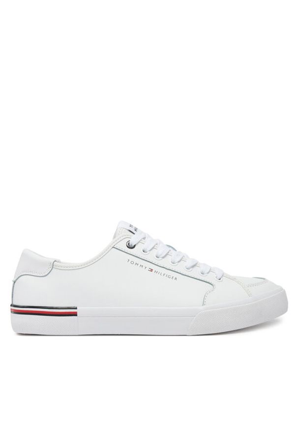 TOMMY HILFIGER - Tommy Hilfiger Tenisówki Core Corporate Vulc Leather FM0FM05399 Biały. Kolor: biały. Materiał: skóra