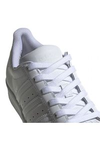 Adidas - Buty dla dzieci adidas Superstar J białe EF5399. Zapięcie: sznurówki. Kolor: biały. Materiał: skóra, guma. Szerokość cholewki: normalna. Model: Adidas Superstar #6
