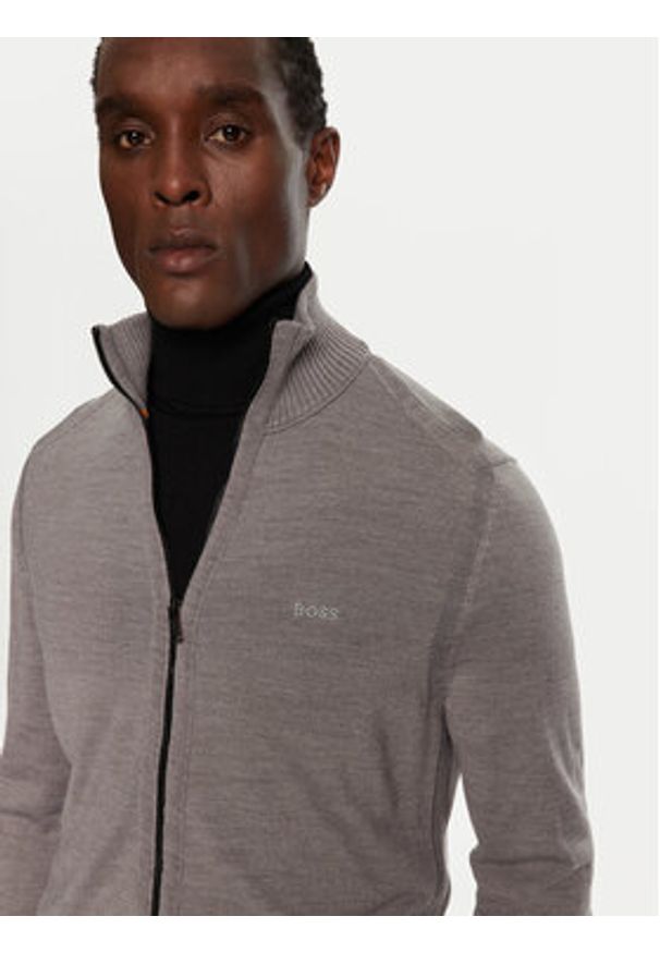 BOSS - Boss Sweter Avac_Fz 50501750 Szary Regular Fit. Kolor: szary. Materiał: syntetyk