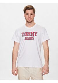 Tommy Jeans T-Shirt Essential DM0DM16405 Biały Regular Fit. Kolor: biały. Materiał: bawełna