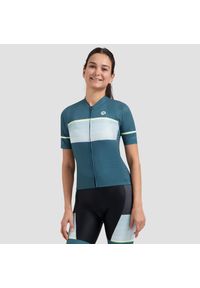 ROGELLI - Koszulka rowerowa damska Rogelli Impress II. Kolor: żółty, niebieski, wielokolorowy. Sport: kolarstwo #1