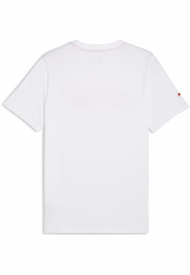 Puma - Męska koszulka F1® Essentials z logo PUMA White. Kolor: biały. Wzór: nadruk