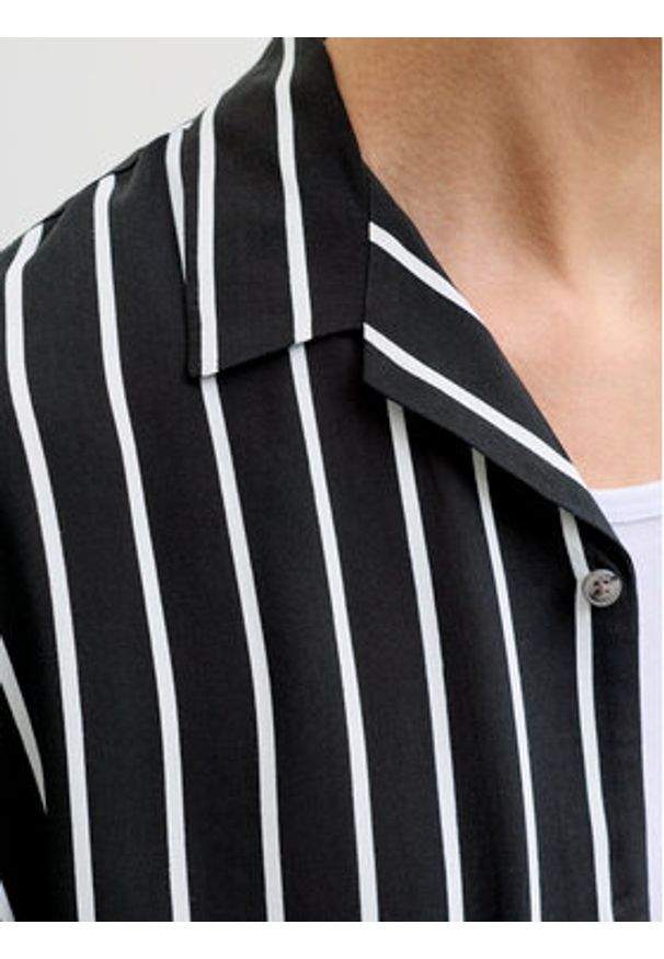 Jack & Jones Koszula Jeff 12288853 Czarny Relaxed Fit. Kolor: czarny. Materiał: wiskoza