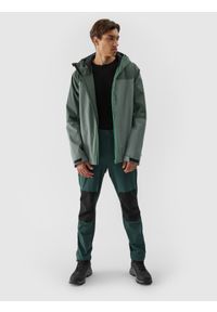 4f - Kurtka trekkingowa membrana 8000 z wypełnieniem z recyklingu męska. Kolor: zielony. Materiał: materiał, poliester #2