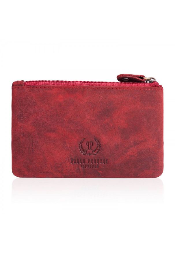 Zestaw prezentowy PAOLO PERUZZI ZUP-38-RD czerwony. Kolor: czerwony. Materiał: skóra. Wzór: kwiaty