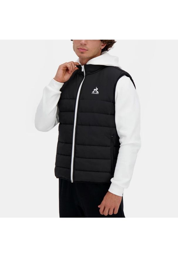 Le Coq Sportif - LE COQ SPORTIF CONTEMPORAIN DOUDOUNE SL N Czarny. Kolor: czarny. Materiał: tkanina, puch. Sport: turystyka piesza