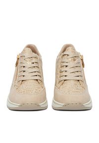 Rieker Sneakersy N4316-62 Beżowy. Kolor: beżowy. Materiał: materiał #7