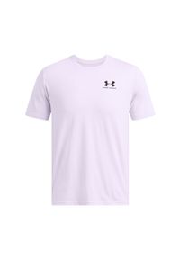 T-shirt męski Under Armour UA M Sportstyle Lc Ss - fioletowy. Kolor: fioletowy. Materiał: materiał, poliester, bawełna. Wzór: nadruk