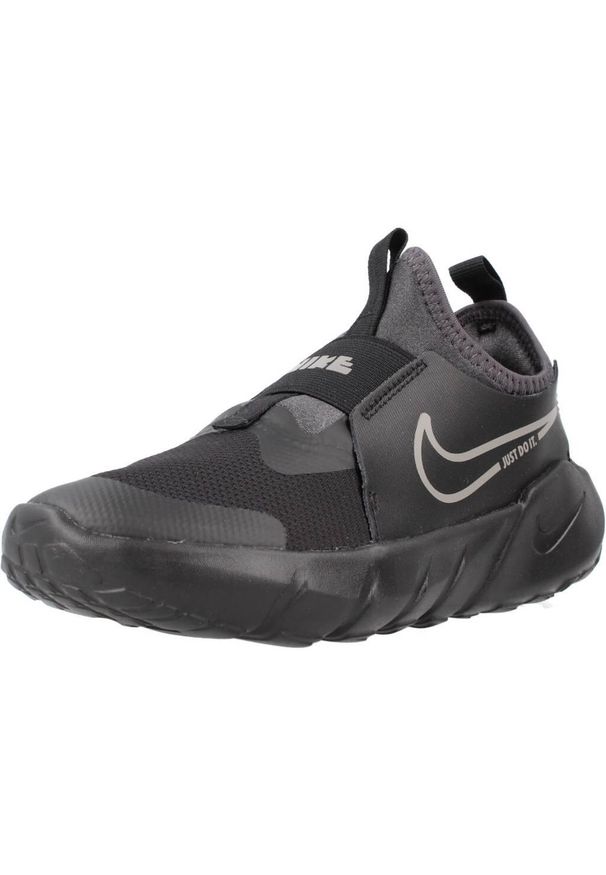 Buty Chłopak Nike Flex Runner 2 czarny. Zapięcie: bez zapięcia. Kolor: czarny. Materiał: syntetyk, tkanina, materiał. Szerokość cholewki: normalna. Model: Nike Flex. Sport: turystyka piesza