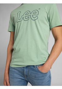 Lee - MĘSKI T-SHIRT LEE WOBBLY LOGO TEE GRANITE GREEN L65QAIQN #5