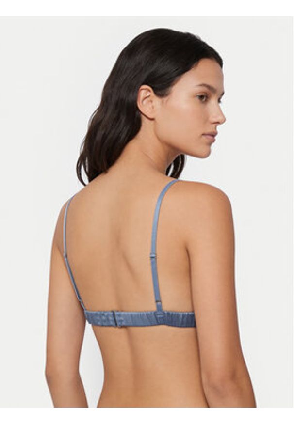 Calvin Klein Underwear Biustonosz braletka Signature Satin LV00QF8392 Niebieski jasny. Kolor: niebieski. Materiał: syntetyk