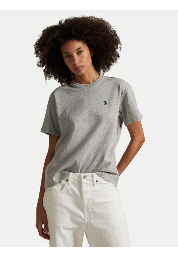 Polo Ralph Lauren T-Shirt 211967104003 Szary Relaxed Fit. Typ kołnierza: polo. Kolor: szary. Materiał: bawełna