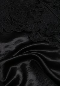 Born2be - Czarny Elegancki Komplet z Bawełny i Wiskozy Koronkowa Bluzka i Sukienka Ocethea. Kolor: czarny. Materiał: wiskoza, bawełna, koronka #6