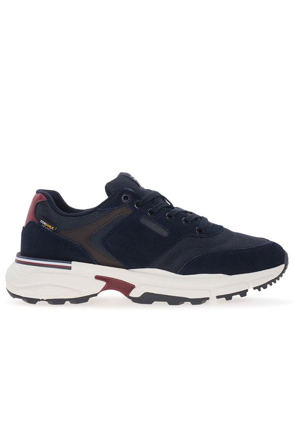 TOMMY HILFIGER - Buty Tommy Hilfiger Runner Cordura Mix FM0FM05221-DW5 - granatowe. Okazja: na co dzień. Zapięcie: sznurówki. Kolor: niebieski. Materiał: guma, zamsz, materiał. Szerokość cholewki: normalna. Wzór: aplikacja