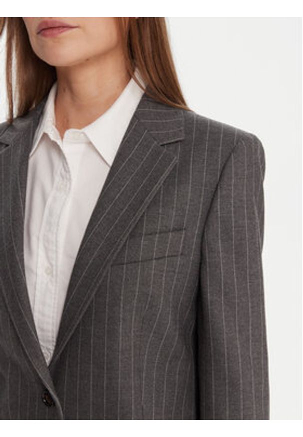 TOMMY HILFIGER - Tommy Hilfiger Marynarka WW0WW48262 Szary Relaxed Fit. Kolor: szary. Materiał: syntetyk