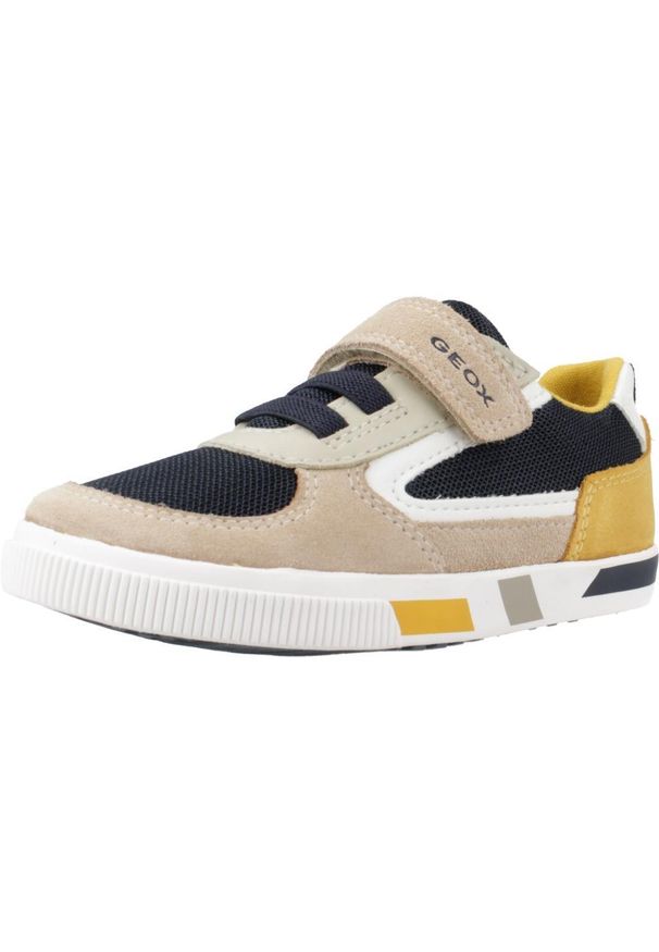 Geox - Buty GEOX B KILWI B. B Jasnobrązowy. Kolor: brązowy, wielokolorowy, beżowy. Materiał: tkanina. Sport: turystyka piesza