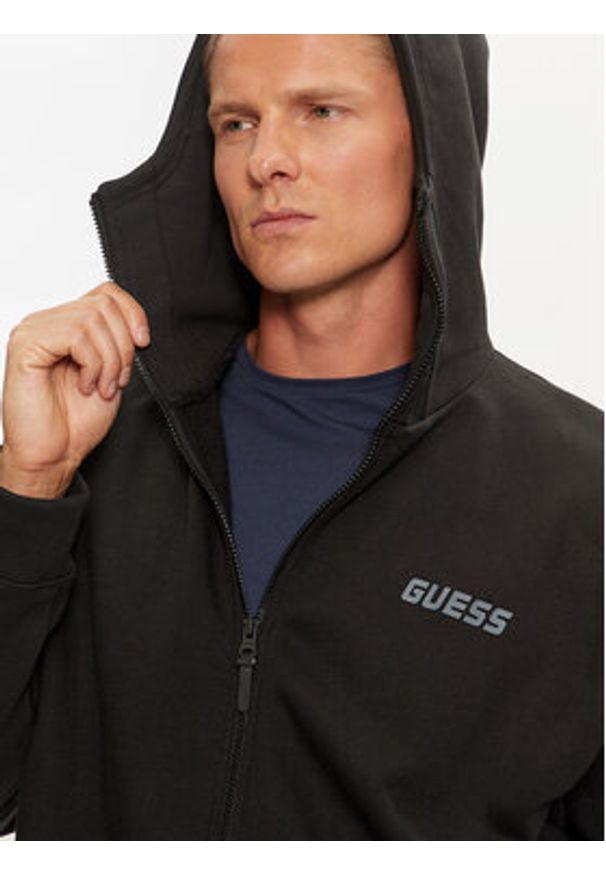 Guess Bluza Keid Z4BQ17 KCEA0 Czarny Regular Fit. Kolor: czarny. Materiał: syntetyk, bawełna