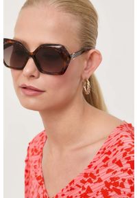 Guess okulary przeciwsłoneczne damskie kolor brązowy. Kolor: brązowy #1