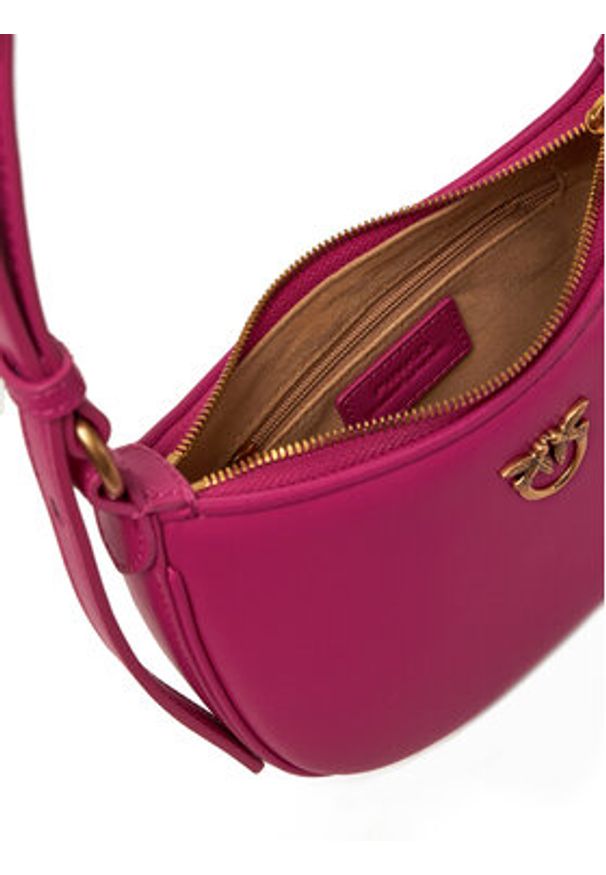 Pinko - PINKO Torebka Half Moon Baby AI 24-25 PLTT 103538 A0F1 Różowy. Kolor: różowy. Materiał: skórzane